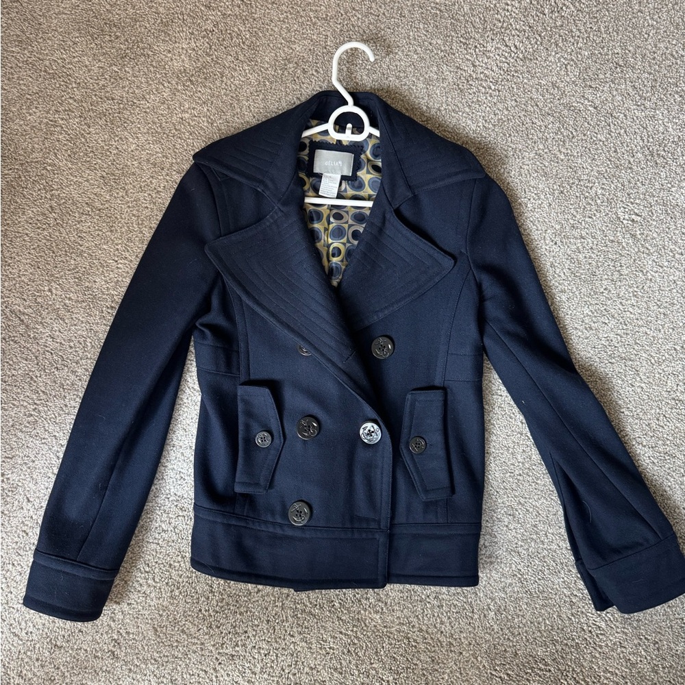 dELiA*s Classic Navy Pea Coat